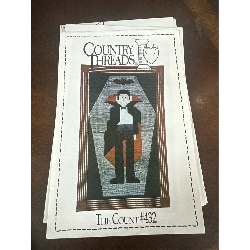 VTG 1997 Country Threads The Count #432 Quilt Uncut Pattern 32X54 Inches